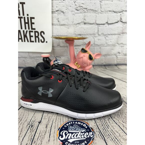 Under Armour HOVR Fade 2 Golf Shoes Cleats Mens 7 Black Red Spikeless Tour NEW
